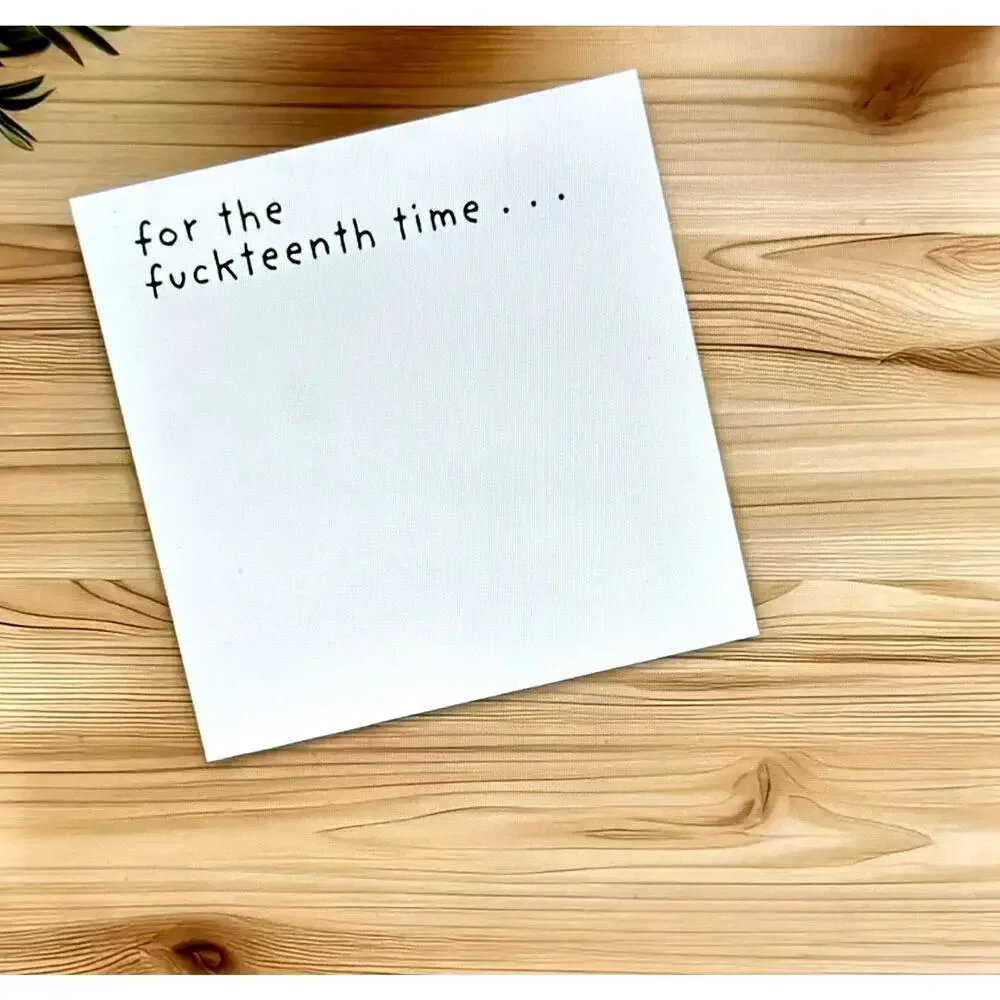 Pad of 50 Sheets Funny Self Adhesive Notes Sarcastic Gag Prank 3x3